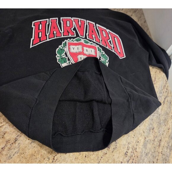 Vintage Harvard University Men’s M Veritas Graphic Black Sweatshirt Distressed - Picture 6 of 15